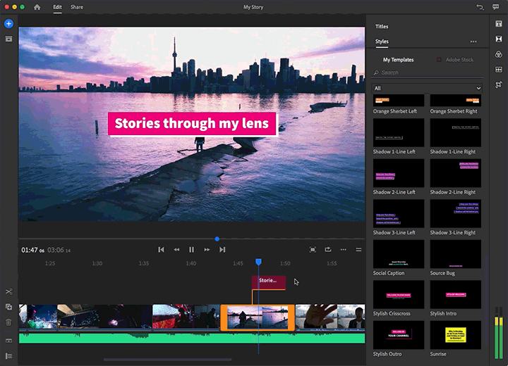 Adobe Premiere Rush - Best Free Video Editing Software