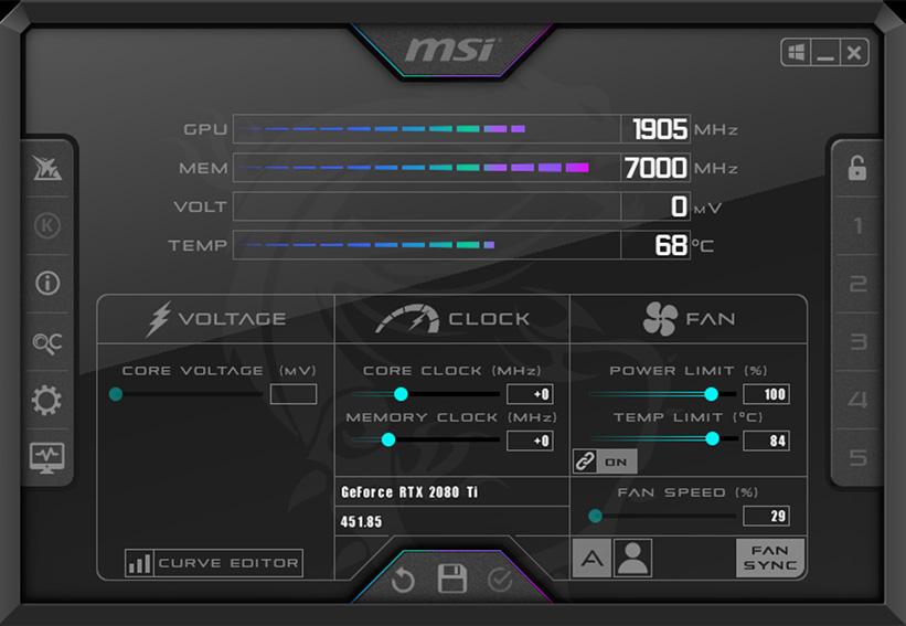 MSI Afterburner - Fan Control Software
